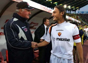 Carletto Mazzone e Francesco Totti, alcuni anni fa