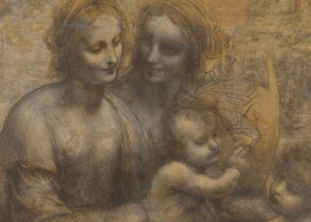 Leonardo da Vinci, Cartone di Sant'Anna (1501-1505, particolare)