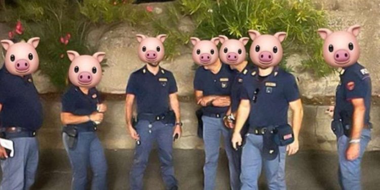 Fotomontaggio pubblicato su Instagram dal rapper Frah Quintale