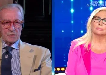 Vittorio Feltri durante la diretta di Domenica In. (Rai 1, diretta Domenica In)