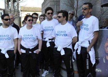 I funerali di Vigor Bovolenta nel 2012 (Foto LaPresse)