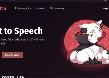 Fakeyou, sito virale dei fake audio (screen della home page)