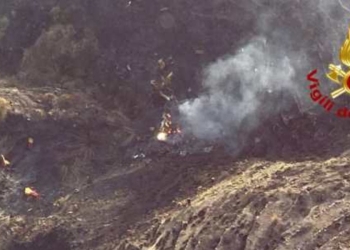 Canadair precipitato sull'Etna (Vigili del fuoco)