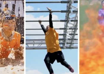 Bambini impegnati in Cina in gare spartane