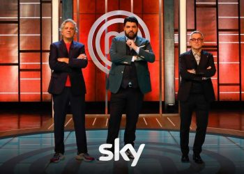Giorgio Locatelli, Antonino Cannavacciuolo e Bruno Barbieri: i tre giudici di MasterChef Italia 2022 (foto Sky)