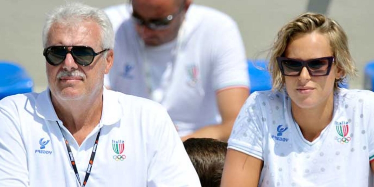 Federica Pellegrini assieme ad Alberto Castagnetti