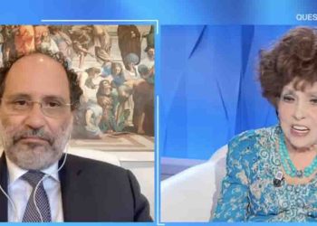 Antonio Ingroia e Gina Lollobrigida (Foto: Domenica In)