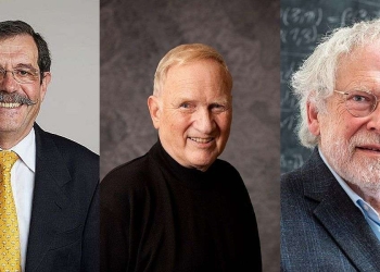 Alain Aspect, John Clauser, Anton Zeilinger. (Foto: The Royal Society, P. Lyons, J. Godany)
