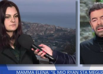 Elena, la madre del piccolo Ryan, ferito a Ventimiglia (Rai 1, La vita in diretta)