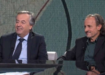 Il prof Giorgio Scita con Burioni a Che Tempo Che Fa