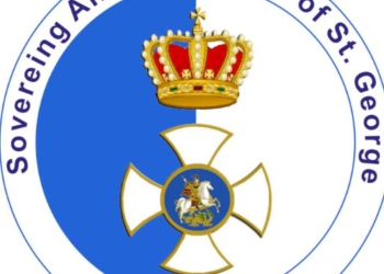 Lo stemma dello Stato antartico di San Giorgio (foto dalla pagina Facebook "Sovrano Stato Antartico di San Giorgio")