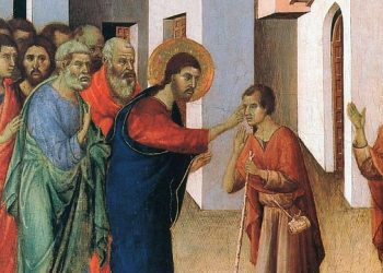 "La guarigione del cieco" di Duccio di Bonisegna