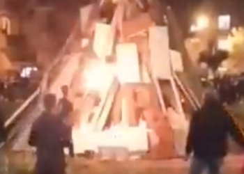 falò abusivo esploso a Taranto