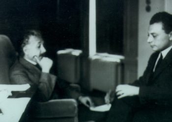Albert Einstein (a sin.) e Wolfgang Pauli (foto dal sito di Gabriella Greison)