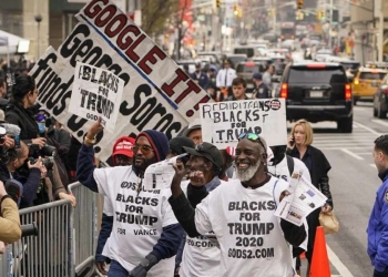 Supporters di Trump a New York (LaPresse)