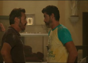 Marco Giallini e Alessandro Gassman in una scena del film Se Dio vuole