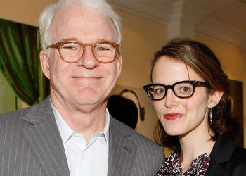 Anne Stringfield assieme al marito Steve Martin