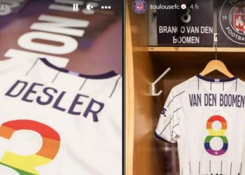 Tolosa, la maglia con i numeri arcobaleno