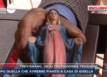Madonna di Trevignano trasuda in diretta a Mattino 5
