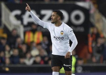 Justin Kluivert con la maglia del Valencia (Foto LaPresse)