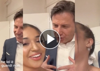 La TikToker Chaimaa Cherbal e Giuseppe Conte