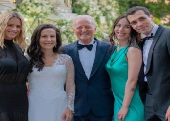 Michelle Hunziker al matrimonio di Santo Versace. (Foto: Web)