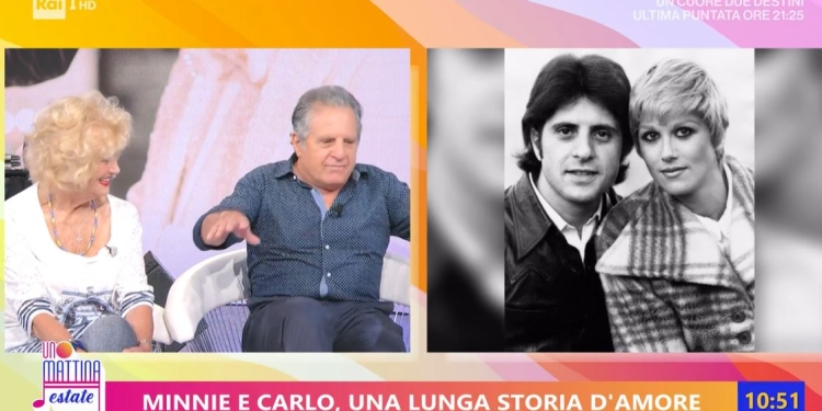 Minnie Minoprio e il marito Carlo Mezzano a Uno Mattina Estate