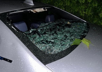 Grandine a Mantova, screen da Youtube