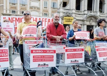 Manifestazione a favore del Rdc (LaPresse)