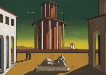 Giorgio De Chirico, Piazza d'Italia con Arianna (1948)