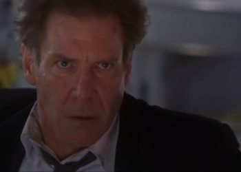 Harrison Ford in una scena del film su Rete 4 (Screenshot)