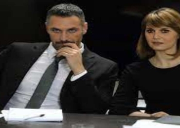 Raoul Bova e Paola Cortellesi in una scena del film su Rai 1 (Foto web)