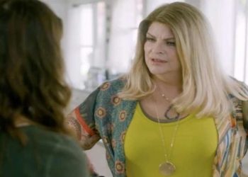 Kirstie Alley in una scena del film su Rai 2 (Foto Web)