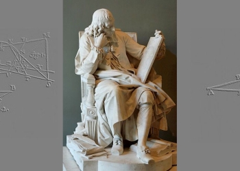 Pascal che studia la cicloide: ai suoi piedi pagine dei Pensieri e le Lettere provinciali (A. Pajou, Museo del Louvre).