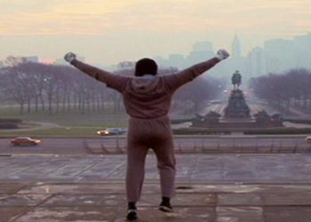 Una scena iconica del film Rocky su Rete 4 (Foto Web)