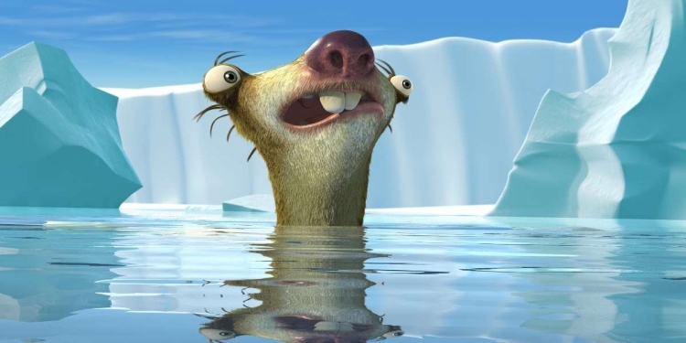 Il bradipo Sid ne L'era glaciale, su Italia 1 (Foto Web)