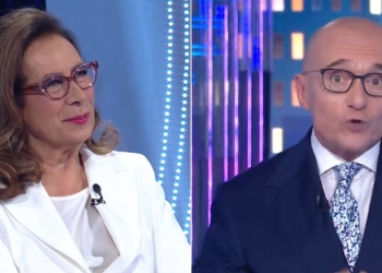 Cesara Buonamici e Alfonso Signorini al GF 2023 (Foto: Screenshot)