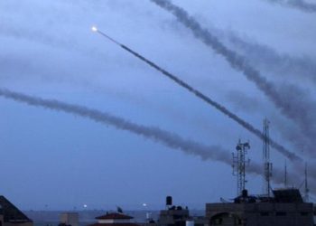 I razzi su Israele (Twitter)