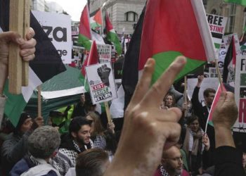 manifestazione pro palestinesi a Londra (LaPresse)