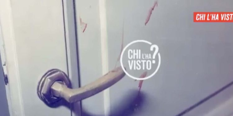 Sangue sulla porta dell'ufficio di via Poma, omicidio Cesaroni (Foto: Chi l'ha visto?)