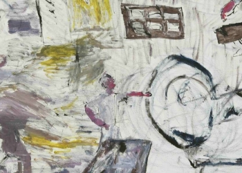 Karl Evver, opera del ciclo "l milite ignoto illustrato al popolo" (foto dal web; particolare)