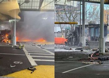 Attentato sul Rainbow Bridge al confine tra New York e Canada (Twitter)