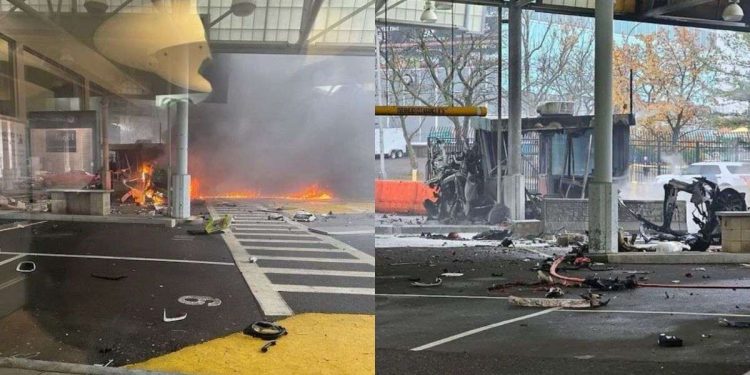 Attentato sul Rainbow Bridge al confine tra New York e Canada (Twitter)