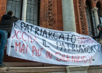 Davanti alla Statale di Milano, dopo l'omicidio di Giulia Cecchettin (LaPresse)