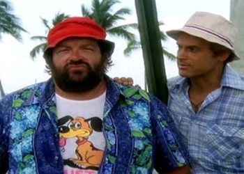 Bud Spencer e Terence Hill in una scena del film in prima serata su Rete 4