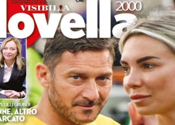 Francesco Totti e Noemi Bocchi, cover Novella 2000