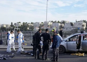 Gerusalemme. Il luogo e le vittime dell'attentato (LaPresse)