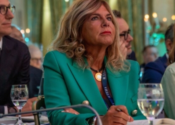 Emma Marcegaglia alla 49esima edizione del Forum Ambrosetti a Cernobbio (Foto: 2023, LaPresse)