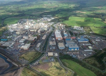 Il sito nucleare UK di Sellafield (Twitter)
