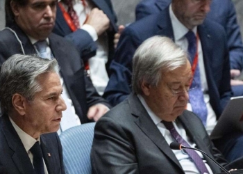 Anthony Blinken, segretario di Stato Usa, e António Guterres, segretario generale dell'Onu (LaPresse)